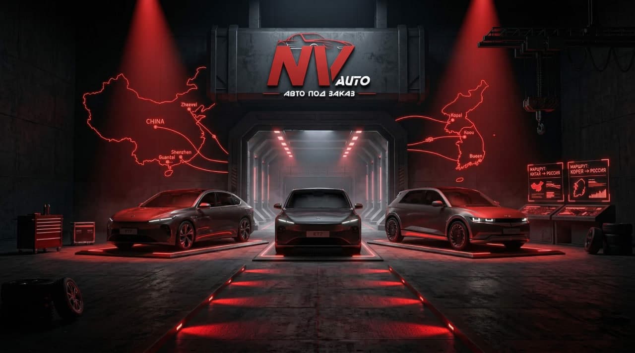 Баннер с автомобилем в движении